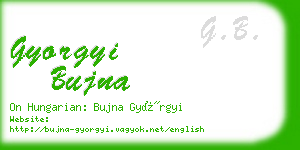 gyorgyi bujna business card